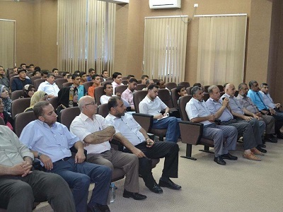 The crowd watching the animation film of King Lear at the Ministry of Education, Alnusierat (Photo: Mohammed Younis, Palestine Chronicle)