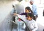 Palestinian girls obtaining a clean water which they can't get at their homes. (Photo: via CMWU)