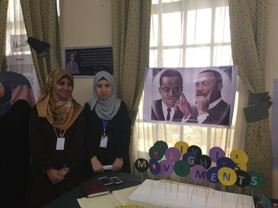 African American Literature displayed at the American Literature Day, Gaza (Photo: Yousef Aljalaml, the Palestine Chronicle)