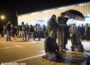 Palestinian workers pray after crossing Eyal checkpoint, between the West Bank city of Qalqilya and Israel. (Photo: Oren Ziv, Activestills.org, file)