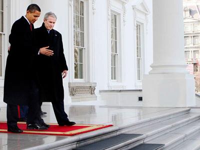 bush_obama_stairs_walking