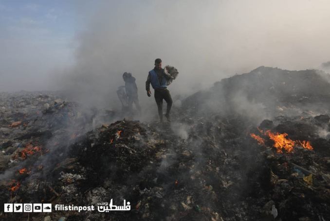 Gaza-fire-landfill