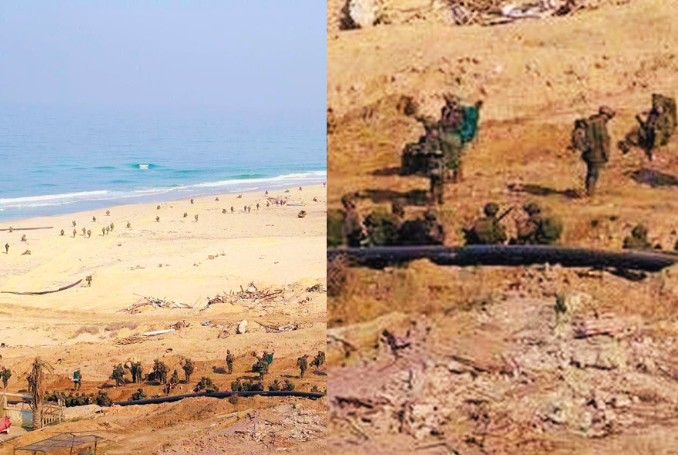 Israel is pumping seawater into Gaza tunnels. (Image: Social media)  