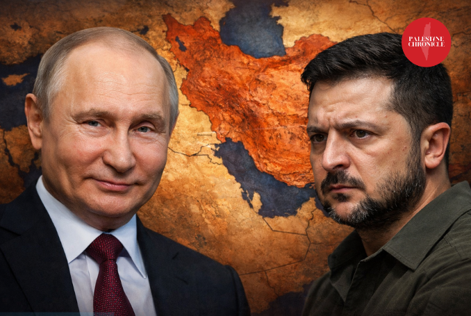 mapa de guerra de Putin y Zelensky contra Irán