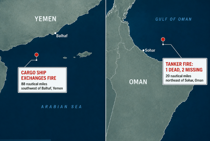 Gunfire, Fire and Missing Crew: Two Maritime Incidents Reported off Yemen ...